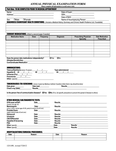 Boost Efficiency With Our Editable Form For Basic Physical Exam Form