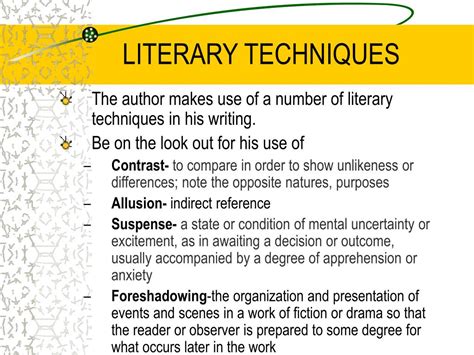 The Literary Techniques