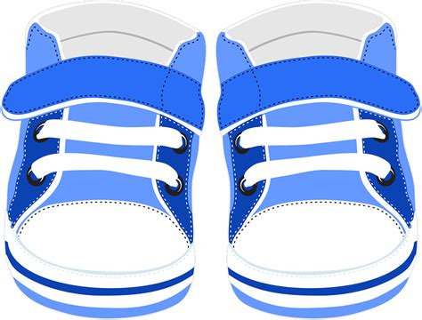 Blue Baby Booties Clipart