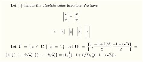Math Mode Vertical Bar For Absolute Value And Conditional Expectation