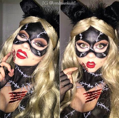 Catwoman Inspire By Tim Burton Ig Voodoobarbiedoll Cat Woman Catwoman Halloween Makeup