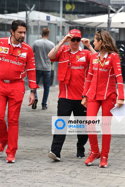 Kimi Raikkonen Fin Ferrari With Stefania Bocchi Ita Ferrari Press
