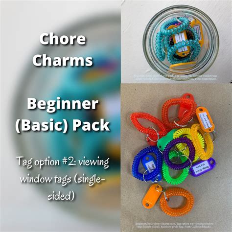 Beginner Basic Chore Charm Set Tag Option 2 Viewing Etsy