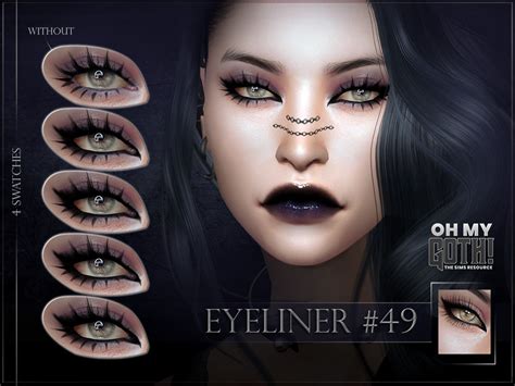 The Sims Resource Oh My Goth Eyeliner 49