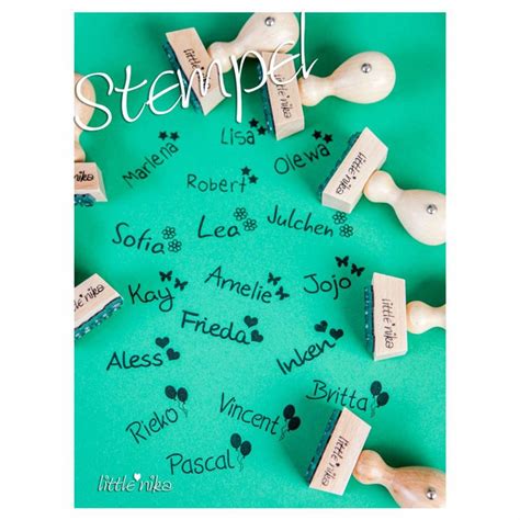 Stempel - Kind Name - Schmetterling -Namensstempel