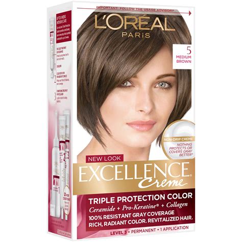 L Oréal Paris Excellence Créme Permanent Hair Color Medium Brown Shop Hair Color at H E B