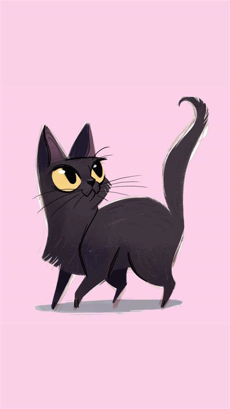 Cute Black Cat Cartoon Wallpapers Top Free Cute Black Cat Cartoon
