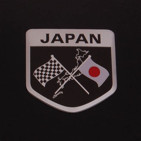 3d Car Aluminium Japan Jpn Jap Jp Japan Flag Emblem Fender Boby Rear