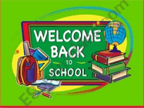 Welcome Back To School Powerpoint Template Backgrounds 14097 Images