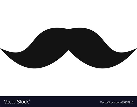 English Mustache Icon Simple Style Royalty Free Vector Image