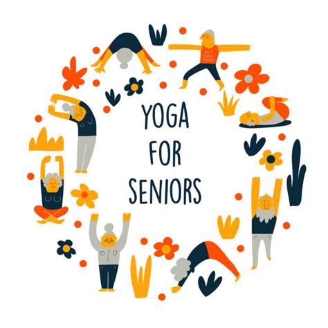 Best Senior Yoga Illustrations Royalty Free Vector Graphics And Clip Art