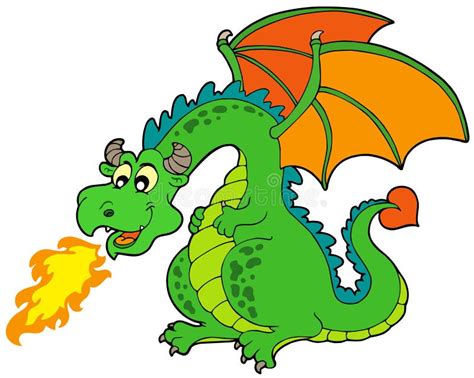 Cartoon Fire Dragon Stock Vector Illustration Of Look 14712192