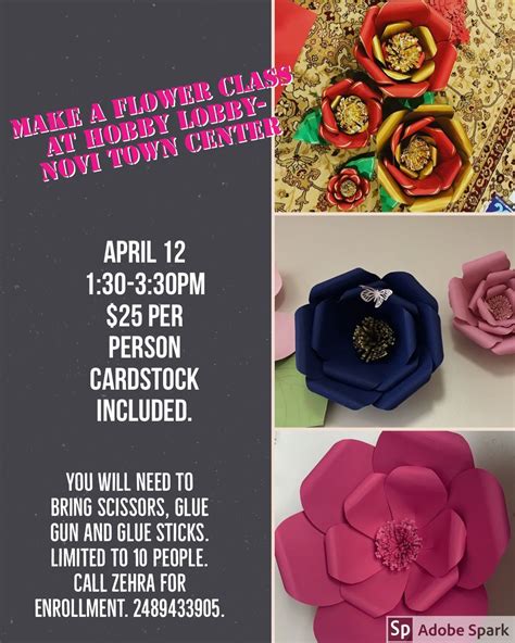 Maybe you would like to learn more about one of these? Wall flower class at Hobby Lobby | Flower class, Flower ...