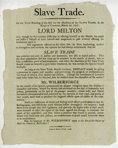 Political Handbill Abolition Of The Slave Trade Mylearning
