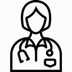 Doctor Female Stethoscope Icon Professional Physician Medicine