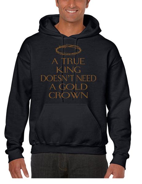 Mens Hoodie True King Doesnt Need A Gold Crown Allntrendshop
