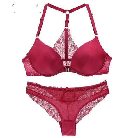 Women Lace Lingerie Set Plus Size Bra Push Up Beautiful Underwear Seamless Female Front