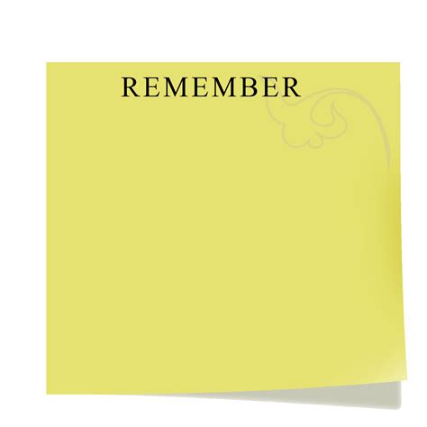 Post It Note Paper 0 Remembered Png Download 15001500 Free