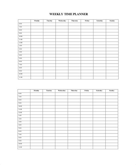 Weekly Planner Template 24 Free Pdf Word Documents Download