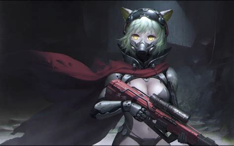 Anime Girl With Sniper Wallpapers Wallpaper Cave