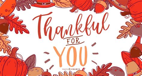 Thankful For You Banner - Vector Download