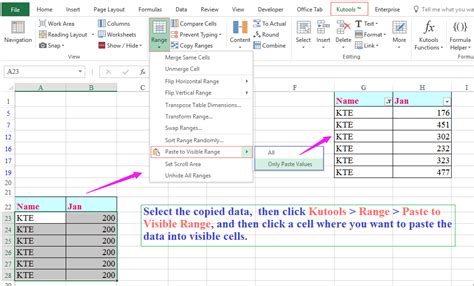 How To Paste Data Into Visible Filtered List In Excel