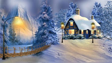 Winter Holidays House Winter Season Greetings Christmas House