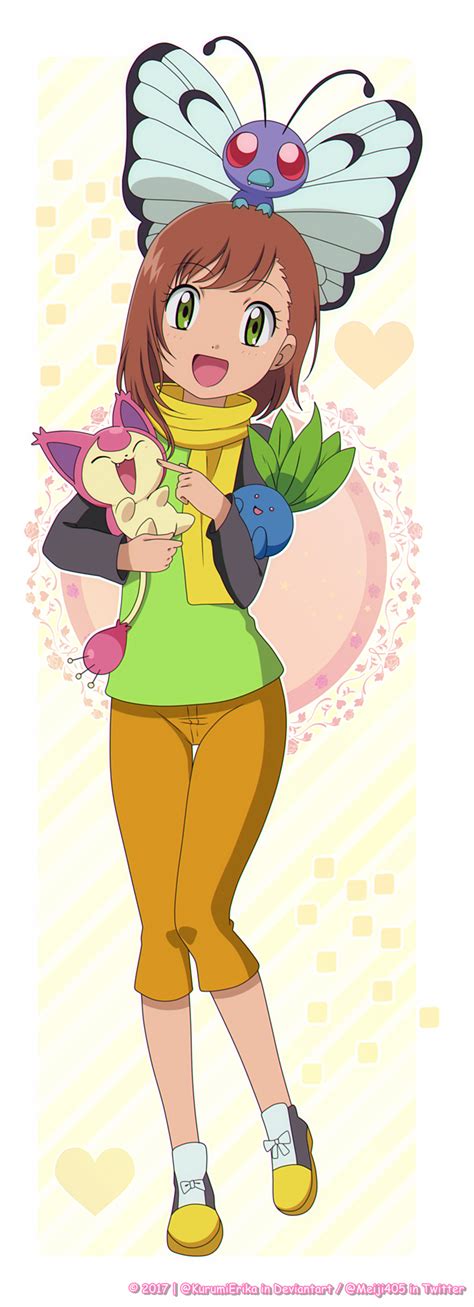 Miriam Pokemon Oc With Couple Of Her Pokemon By Shelly131 On Deviantart