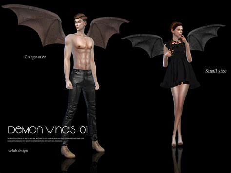 The Sims Resource S Club Ll Ts4 Devil Wings 01