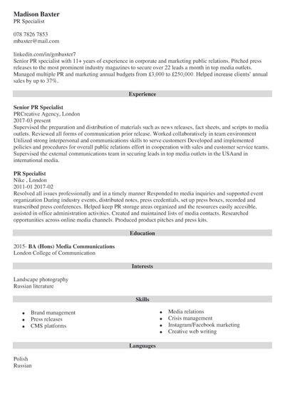 Personal Statementpersonal Profile For Resumecv Examples 2022
