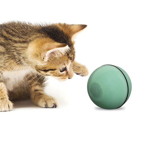 Interactive Cat Toys Ball Usb Rechargeable Led Rolling Ball Self
