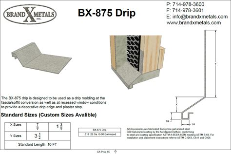 Stucco Drip Edge Bx 875 Brand X Metals