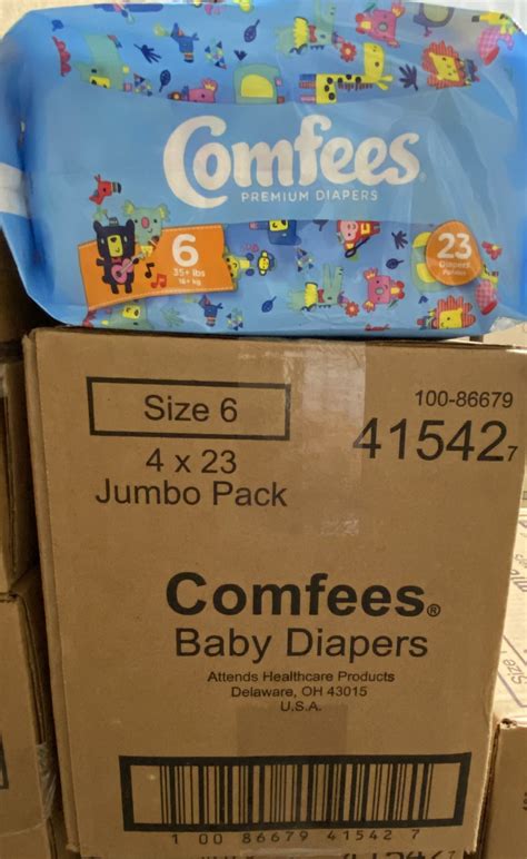 Bulk Premium Size 6 Comfees Brand 92 Diapers Diapers N Kids