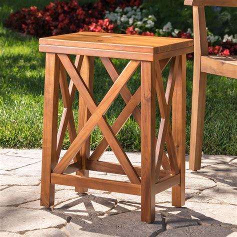 Christopher Knight Home Lily Outdoor Acacia Wood Side Table Teak