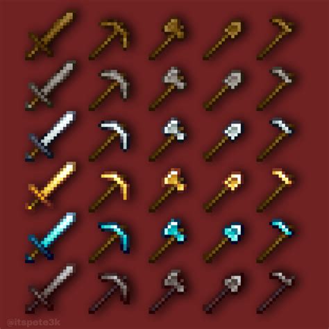 Just Finished All The Tools For Minecraft Retextured V2 Rminecraft