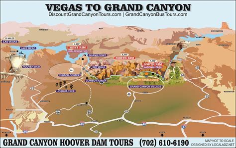 Grand Canyon Map Grand Canyon Bus Tours