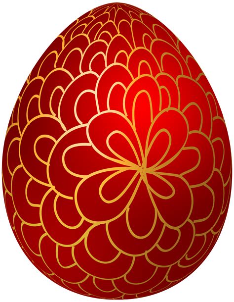 Red Decorative Easter Egg Png Clip Art Best Web Clipart