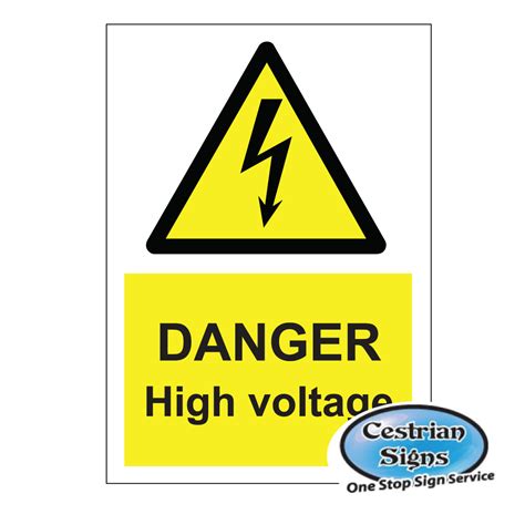 Danger High Voltage Signs 400mm X 600mm Cestrian Signs