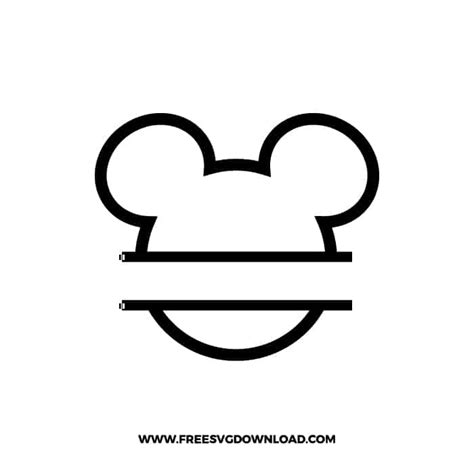 Mickey Split Monogram Svg And Png Cut Files
