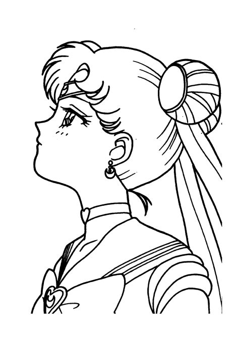 Sailor Moon Perfil Para Colorir Imprimir Desenhos