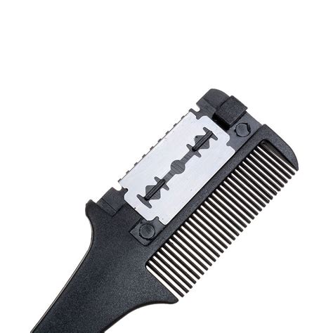 Super Hair Razor Comb Black Handle Hair Razor Cutting Thinning Comb