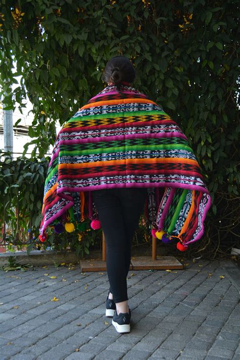 Guatemalan Shawl Rebozo Baby Blanket Cotton Fabric Wrap Etsy