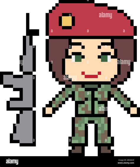 Female Soldier Vector Stock Vector Images Alamy