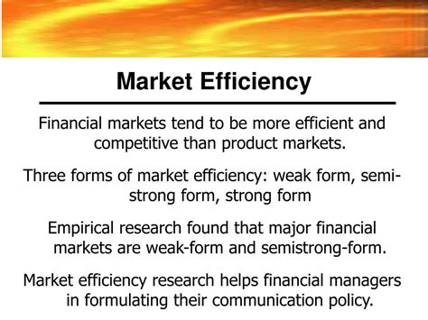 Ppt Market Efficiency And Modern Financial Management Powerpoint