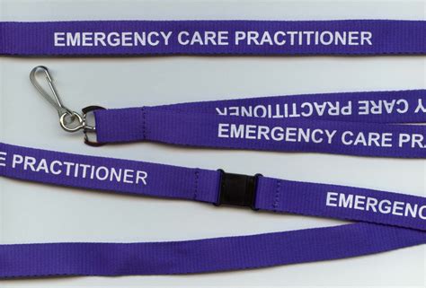 1 X Blue ‘emergency Care Practitioner Safety Neck Strap Lanyards Free