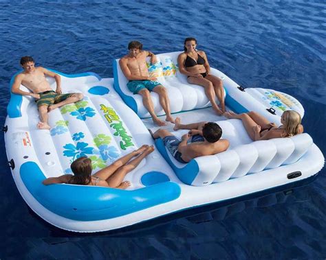 Tropical Inflatable Floating Raff Island Pool Schwimmt Pool Lounge