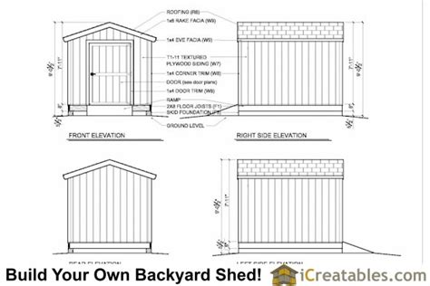 8x10 Shed Plans Storage Shed Build A Shed