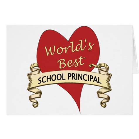 Worlds Best School Principal Greeting Card Zazzle