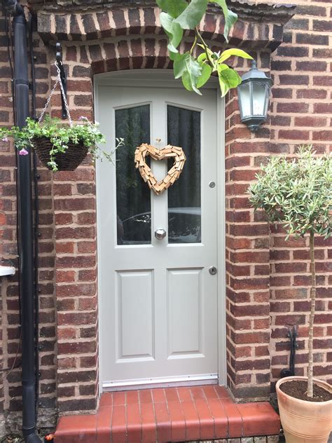 1930s Front Door In Farrow And Ball Exterior Eggshell Hardwick White