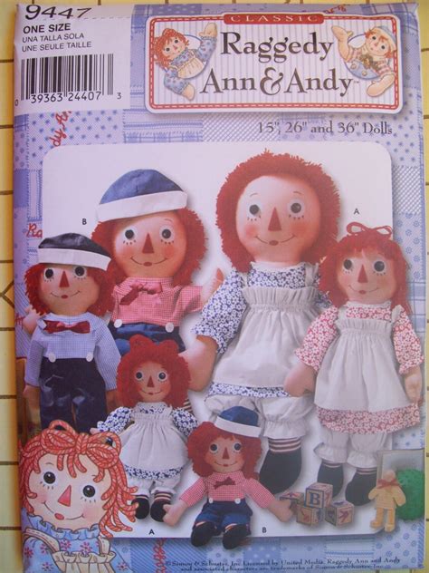 Simplicity 9447 Raggedy Ann And Andy Classic Doll Pattern